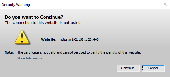 website is untrusted