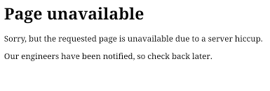 Page unavailable